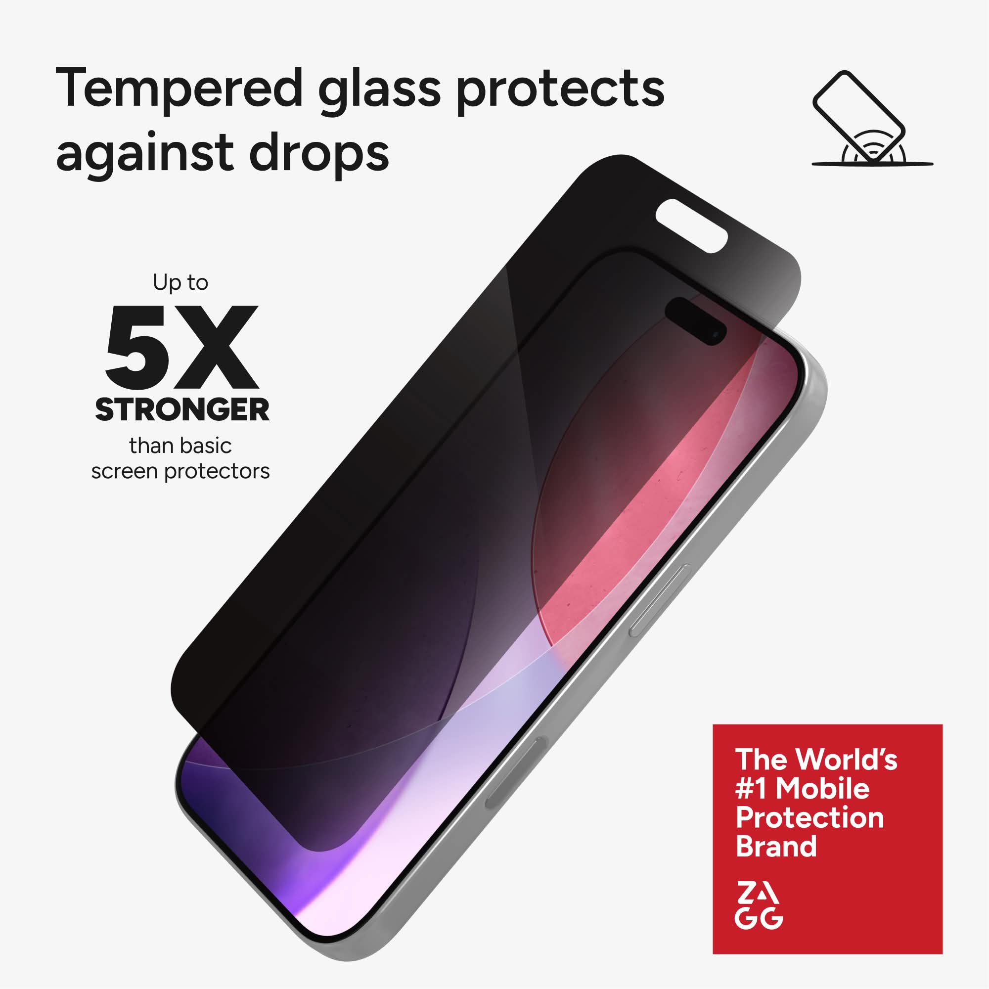 ZAGG Glass Elite 2-Way Privacy Screen Protector ( For iPhone )