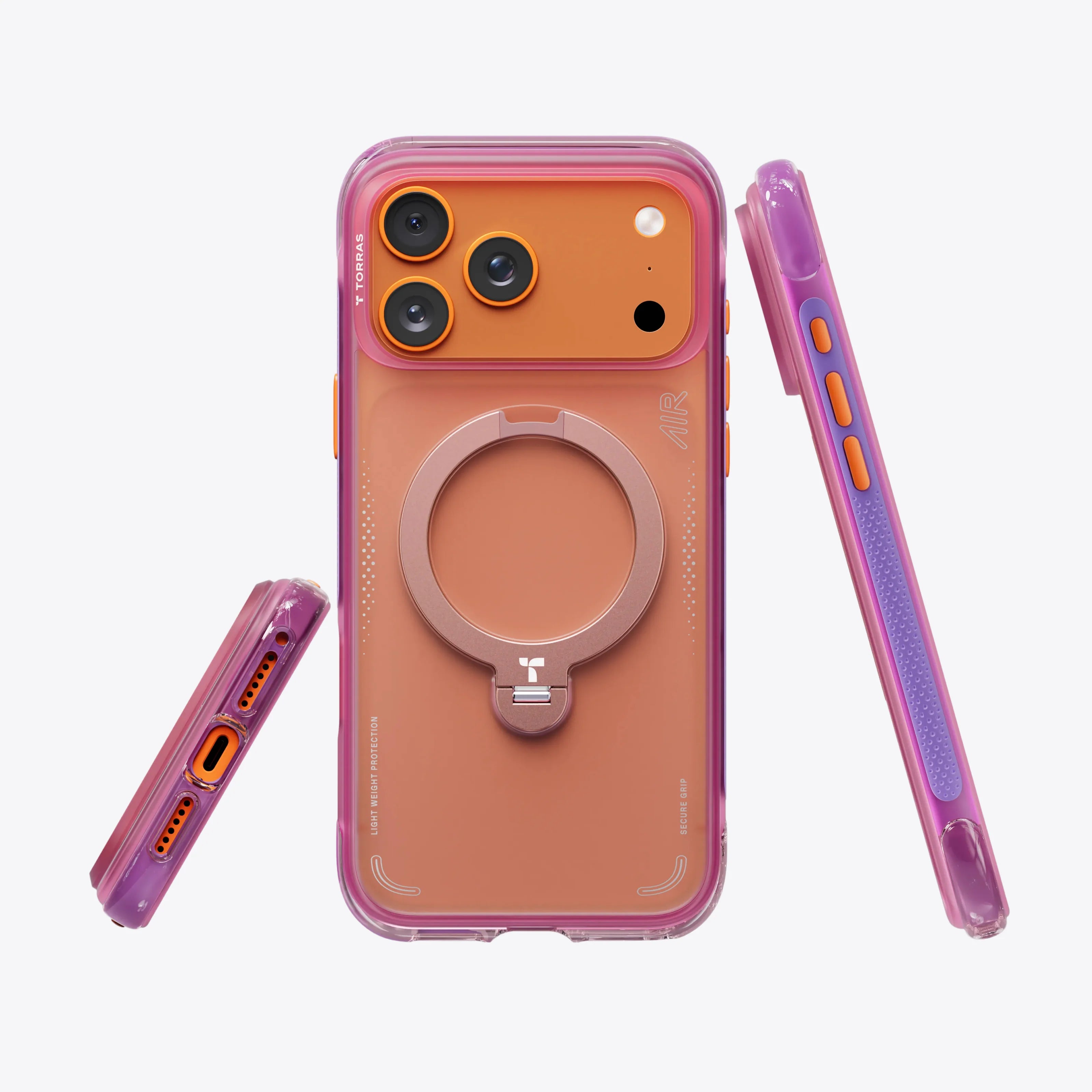 Torras Ostand Q3 Air for iPhone 17 Pro Max - Neon Pink