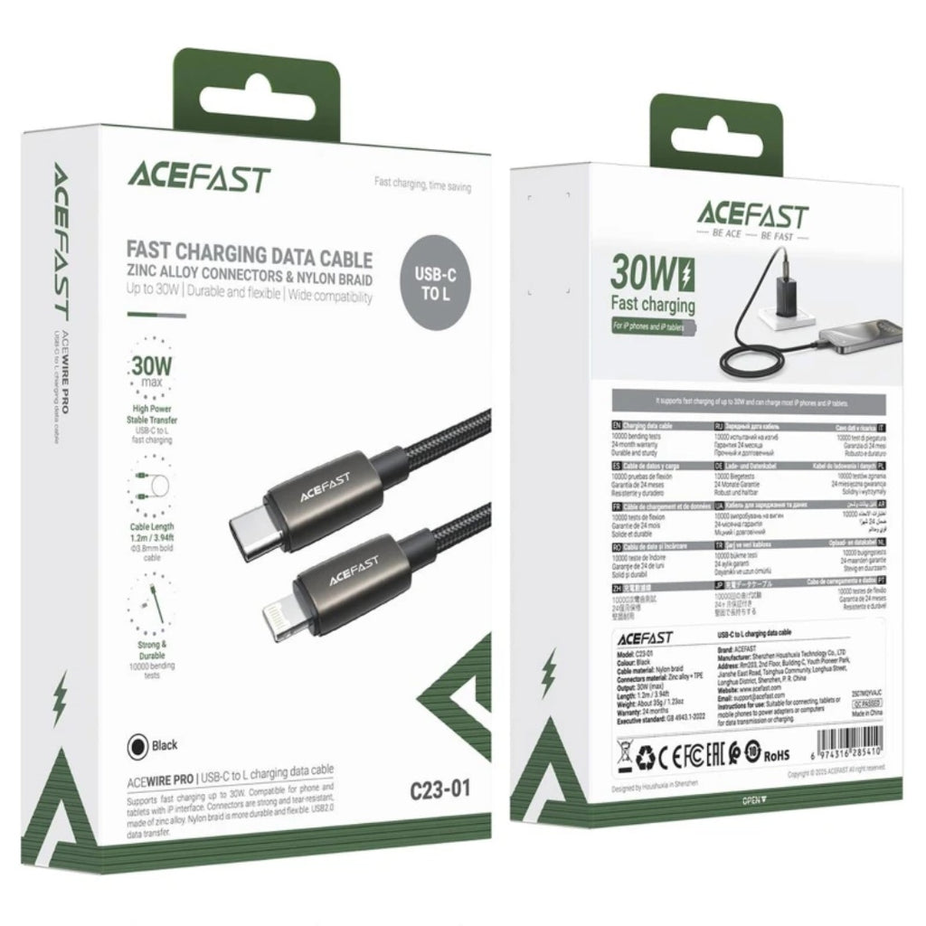 Acefast C23-01 Type-C to Lightning 30W Data Cable