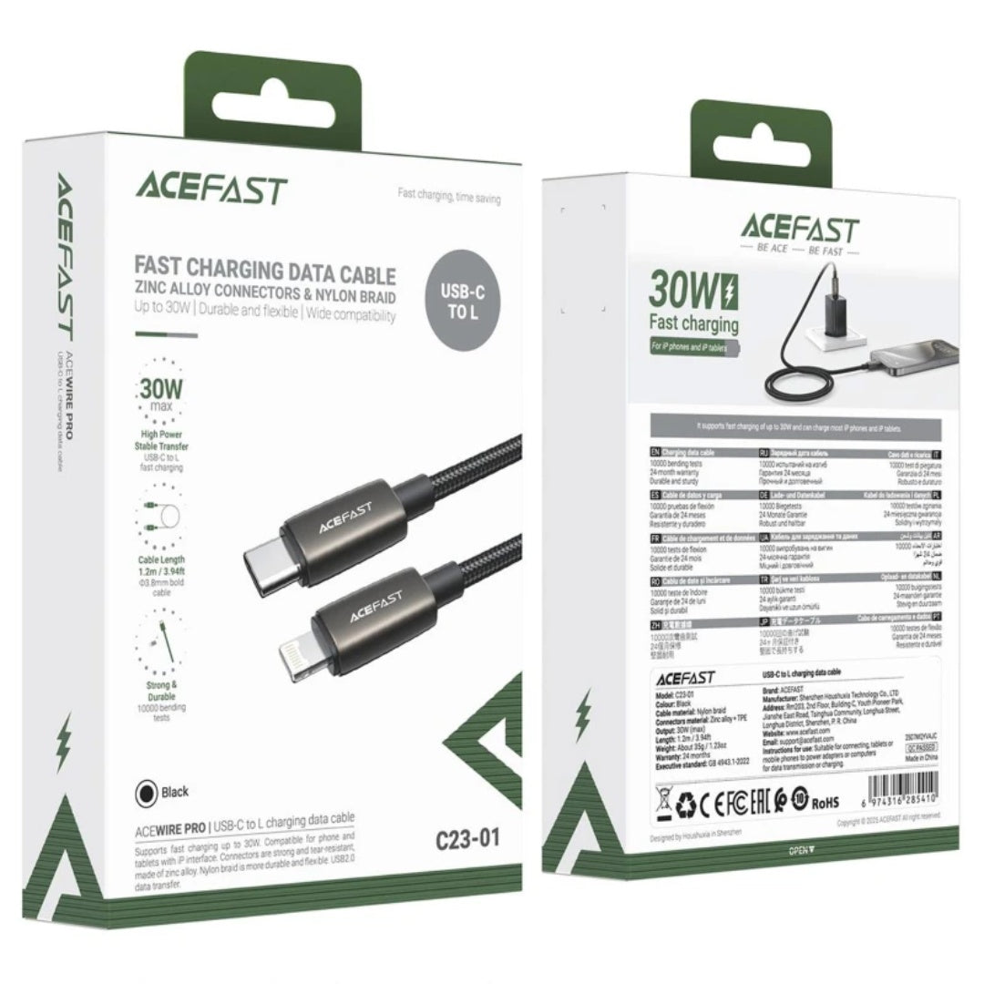 Acefast C23-01 Type-C to Lightning 30W Data Cable