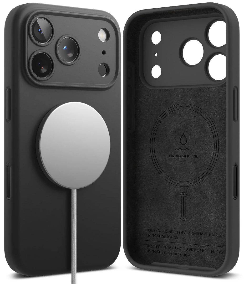 RINGKE iPhone 17 Pro Max Case | Silicone Magnetic ( Black )