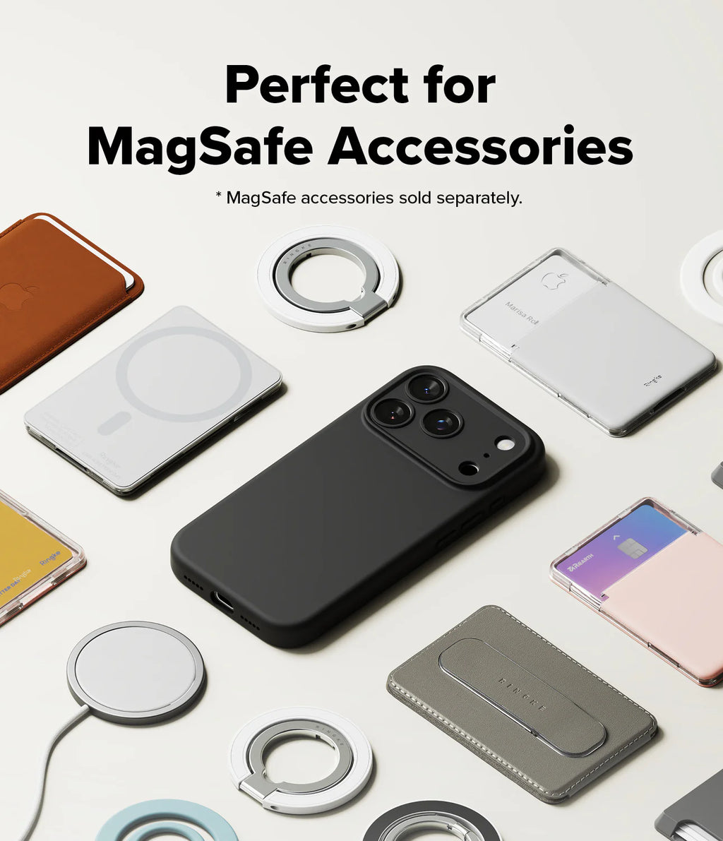 RINGKE iPhone 17 Pro Max Case | Silicone Magnetic ( Black )