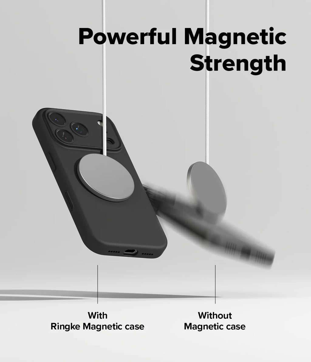 RINGKE iPhone 17 Pro Max Case | Silicone Magnetic ( Black )