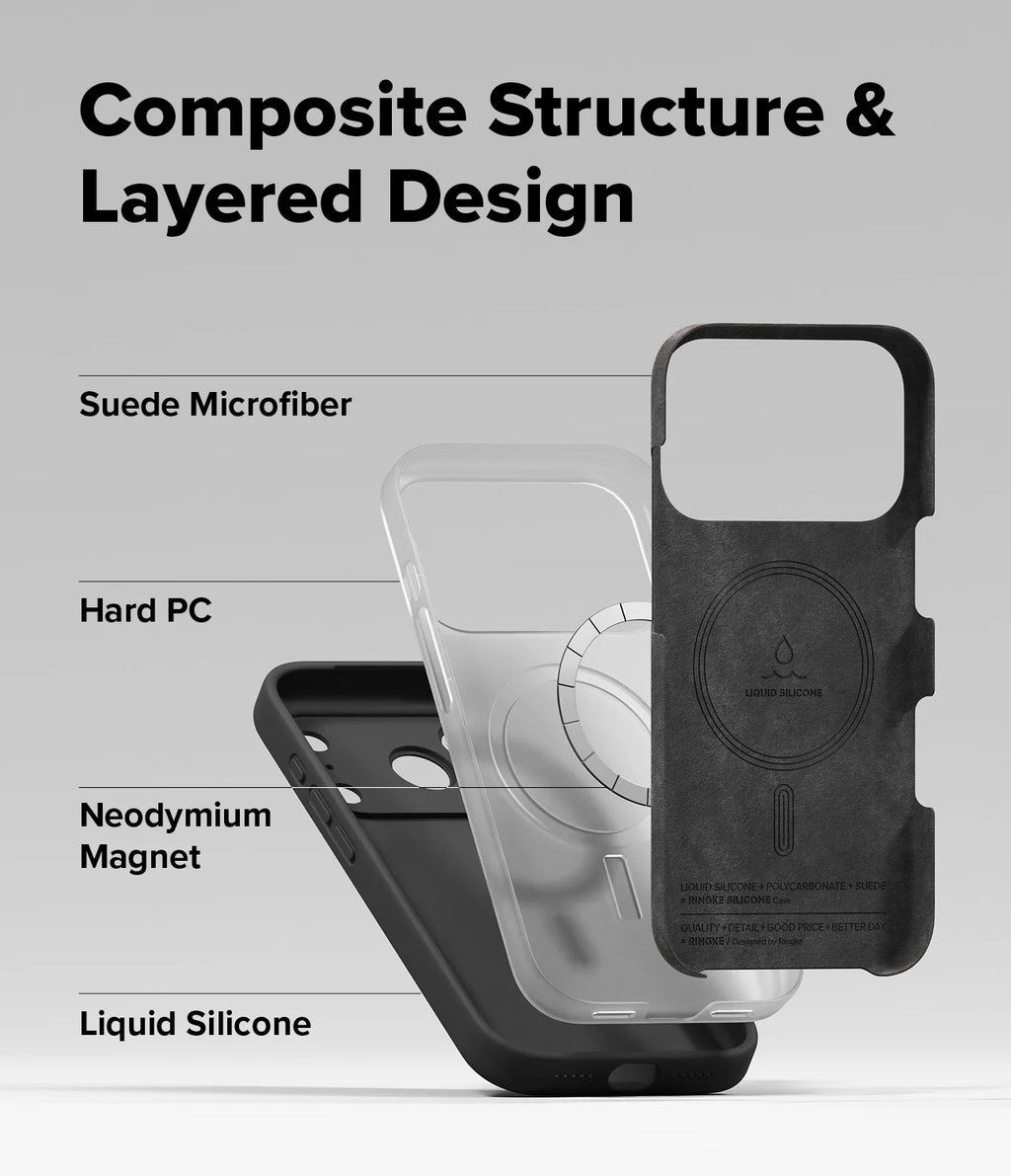 RINGKE iPhone 17 Pro Max Case | Silicone Magnetic ( Black )