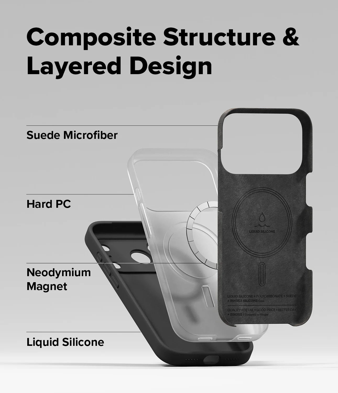 RINGKE iPhone 17 Pro Max Case | Silicone Magnetic ( Black )