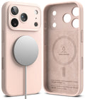 RINGKE iPhone 17 Pro Max Case | Silicone Magnetic ( Pink Sand )