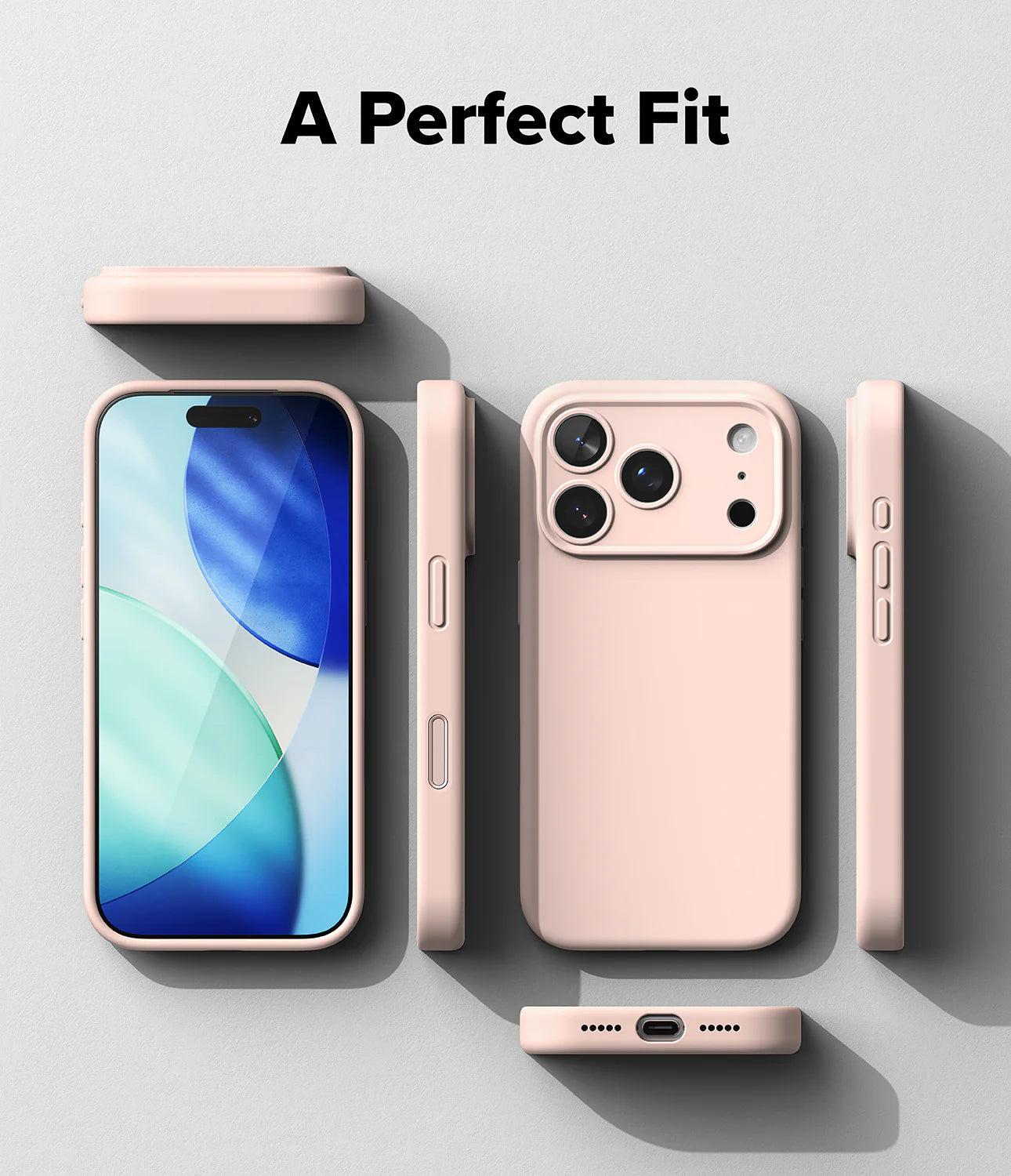 RINGKE iPhone 17 Pro Max Case | Silicone Magnetic ( Pink Sand )