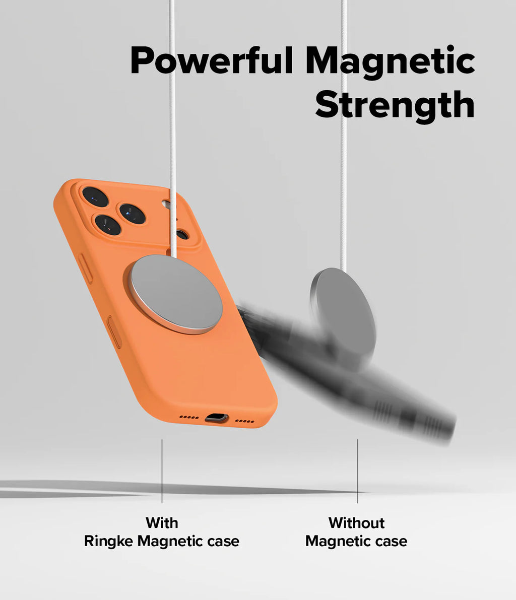RINGKE iPhone 17 Pro Max Case | Silicone Magnetic ( Tangerine )
