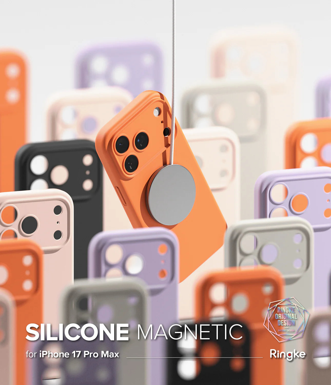 RINGKE iPhone 17 Pro Max Case | Silicone Magnetic ( Tangerine )