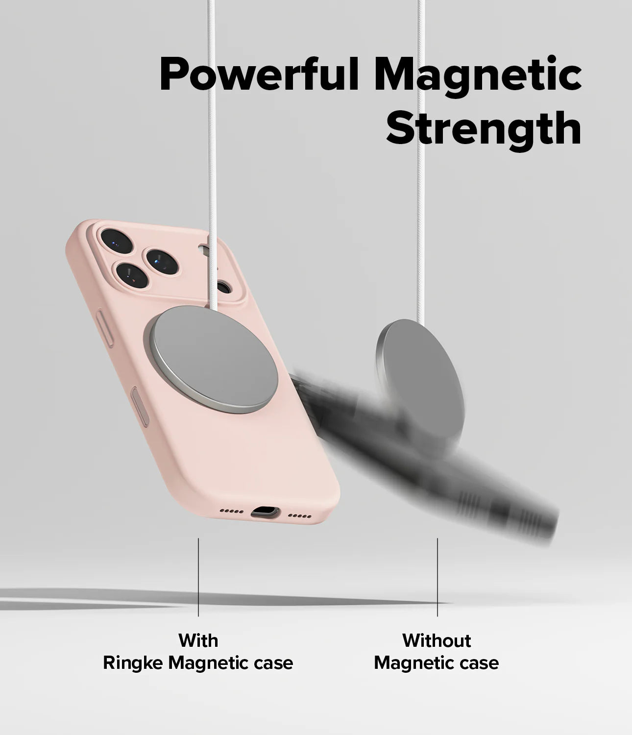 RINGKE iPhone 17 Pro Case | Silicone Magnetic (Pink Sand )
