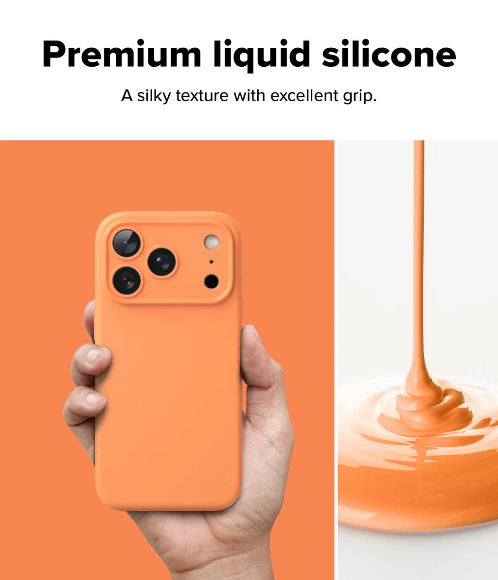 RINGKE  iPhone 17 Pro Case | Silicone Magnetic ( Tangerine )