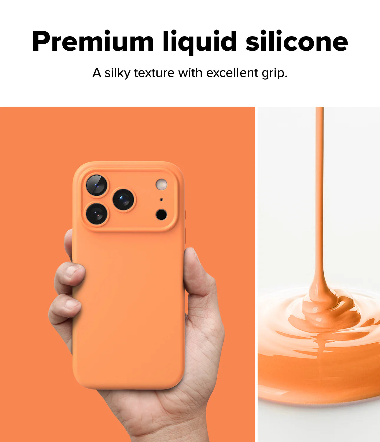 RINGKE  iPhone 17 Pro Case | Silicone Magnetic ( Tangerine )