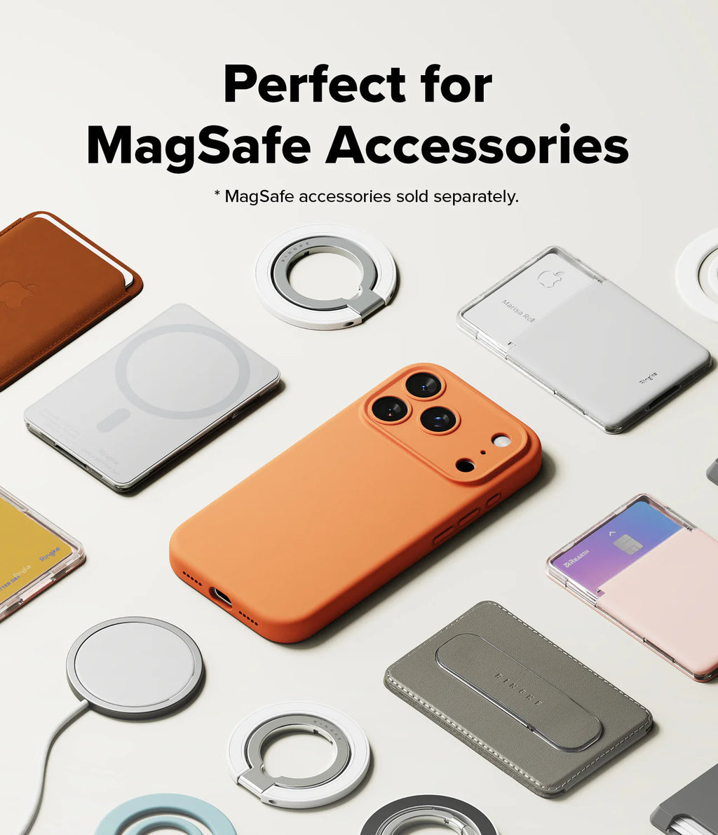 RINGKE  iPhone 17 Pro Case | Silicone Magnetic ( Tangerine )