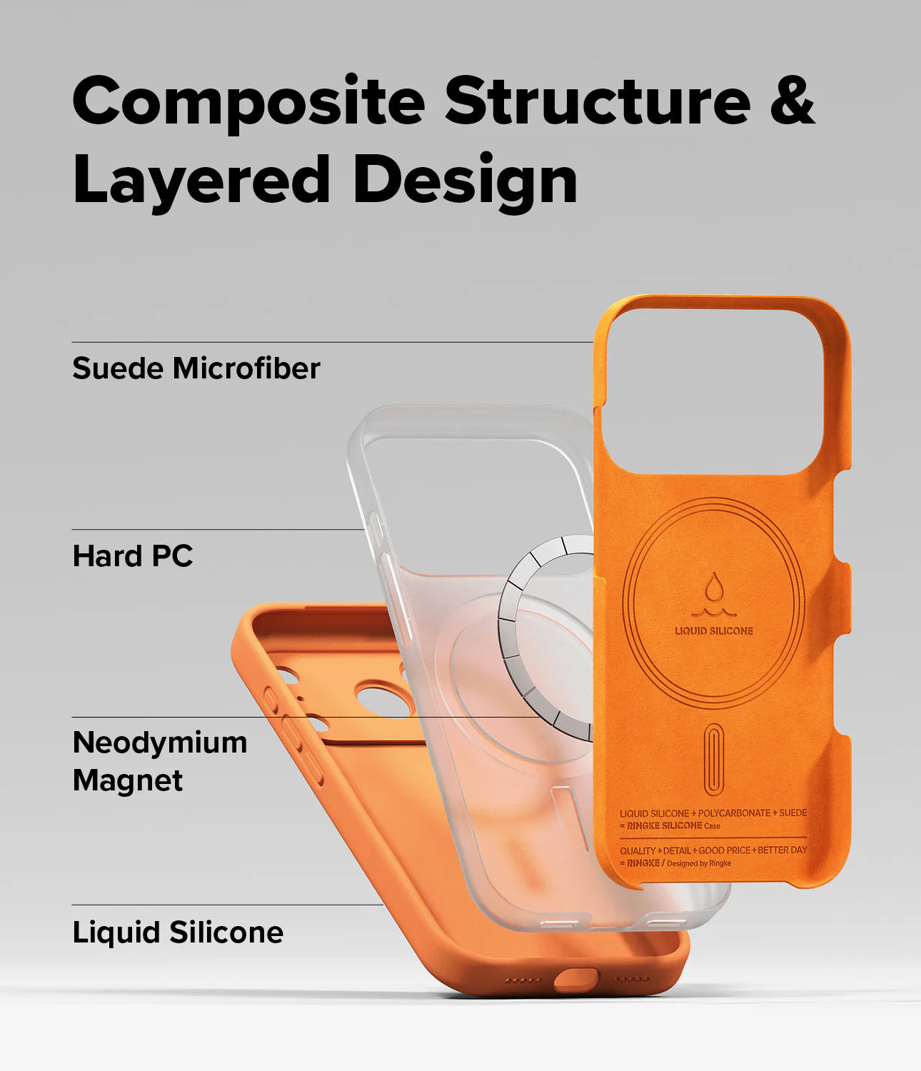 RINGKE  iPhone 17 Pro Case | Silicone Magnetic ( Tangerine )