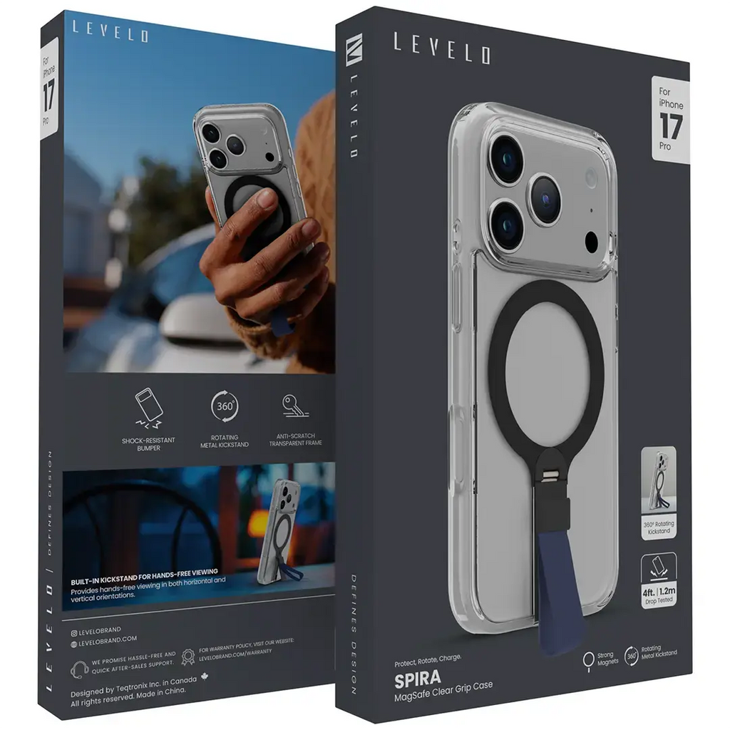 Levelo Spira Grip Case for iPhone 17 Pro/Pro Max