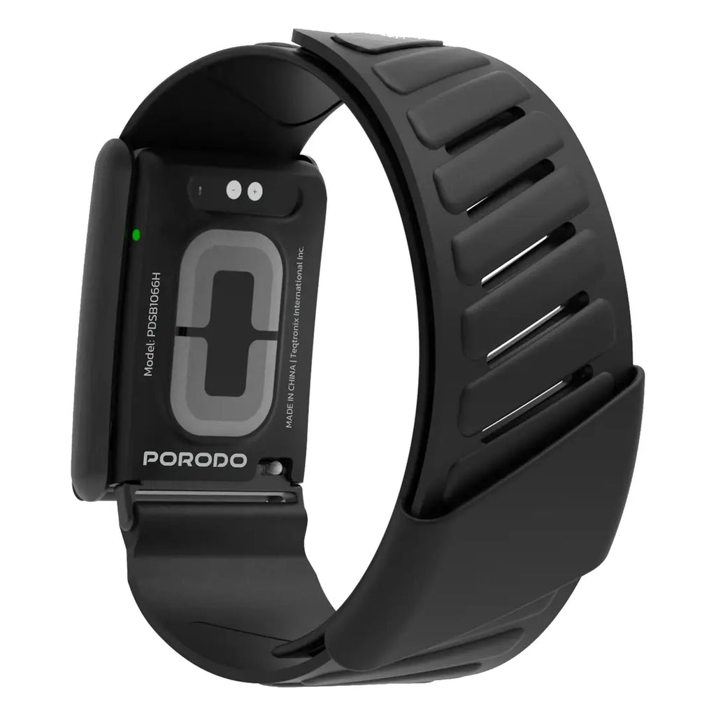 Porodo TrackFit Apex Screenless Fitness Tracker with Electrocardiogram Monitorong - Black