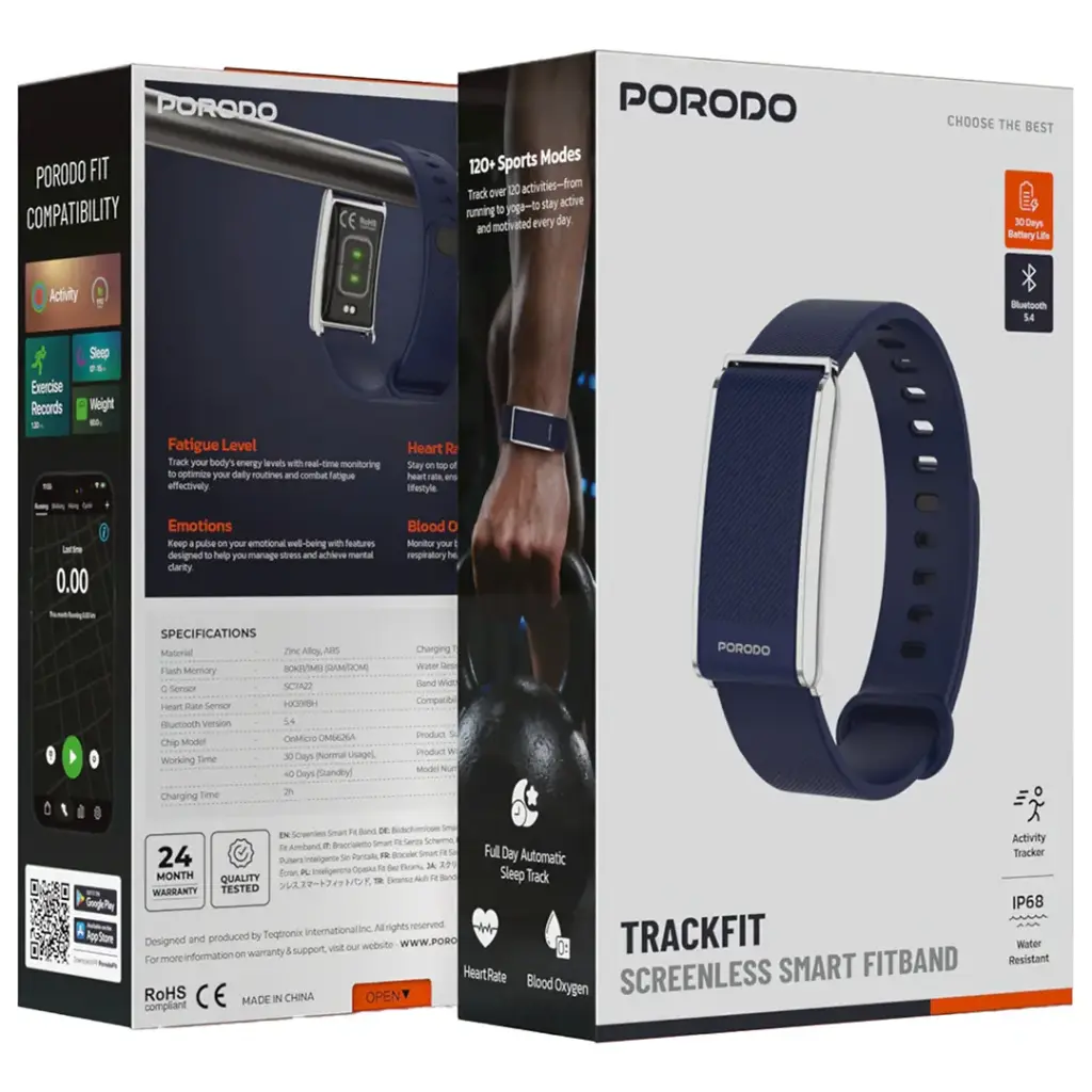 Porodo Trackfit Smart Fitness Band ( BLUE )