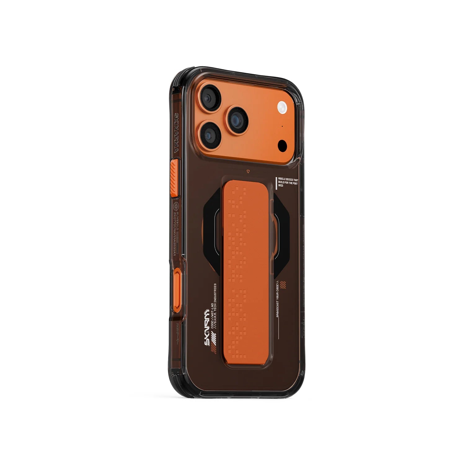 Skinarma HAXA Mag-Charge with Grip-Stand for iPhone 17 Pro / 17 Pro Max - Black/Orange