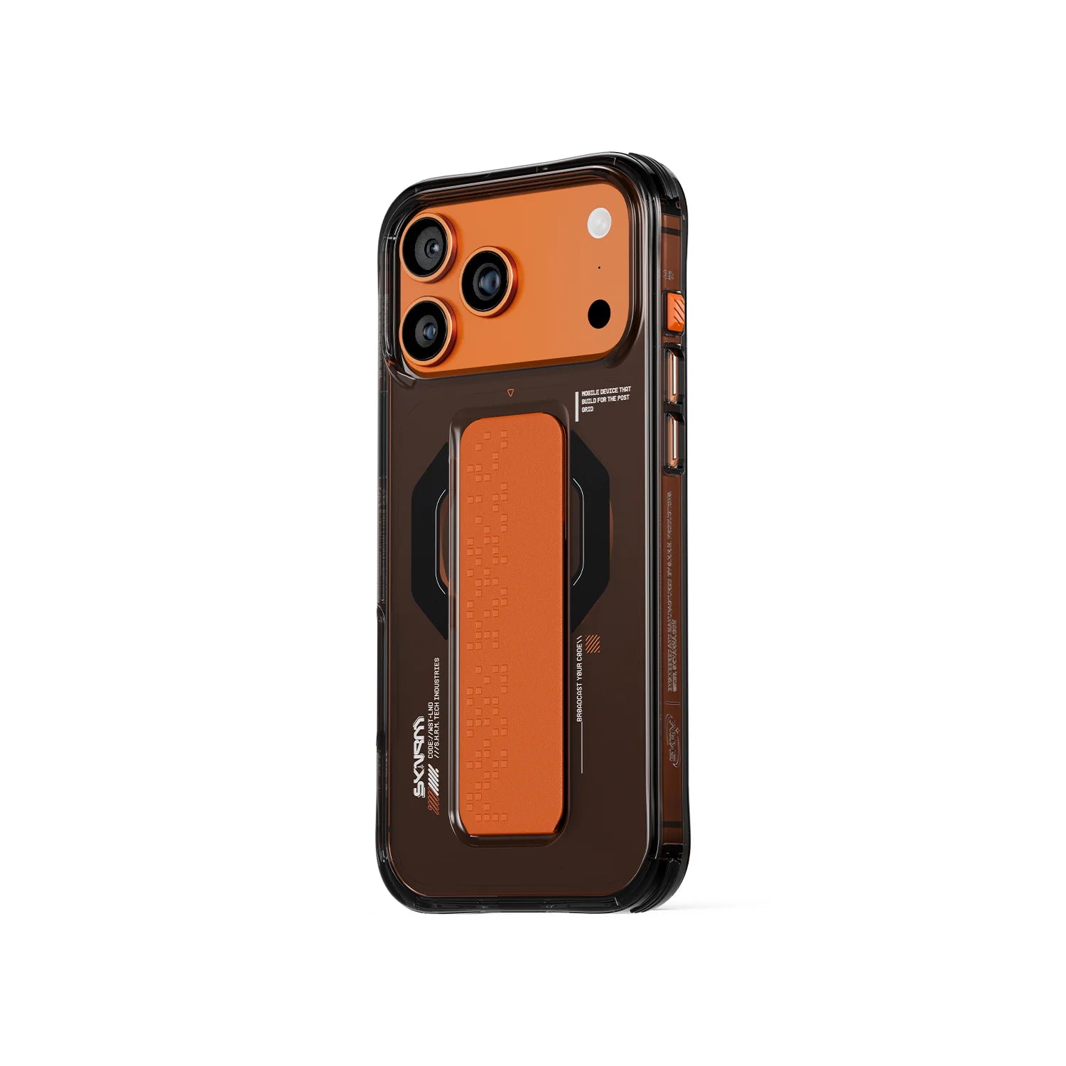 Skinarma HAXA Mag-Charge with Grip-Stand for iPhone 17 Pro / 17 Pro Max - Black/Orange