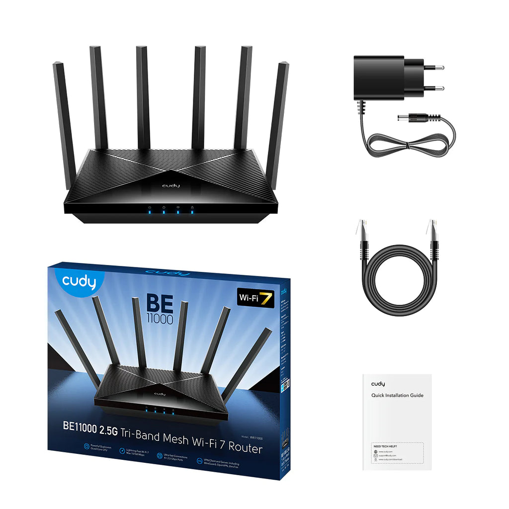 BE11000 2.5G Tri-Band Mesh Wi-Fi 7 Router WR11000 1.0
