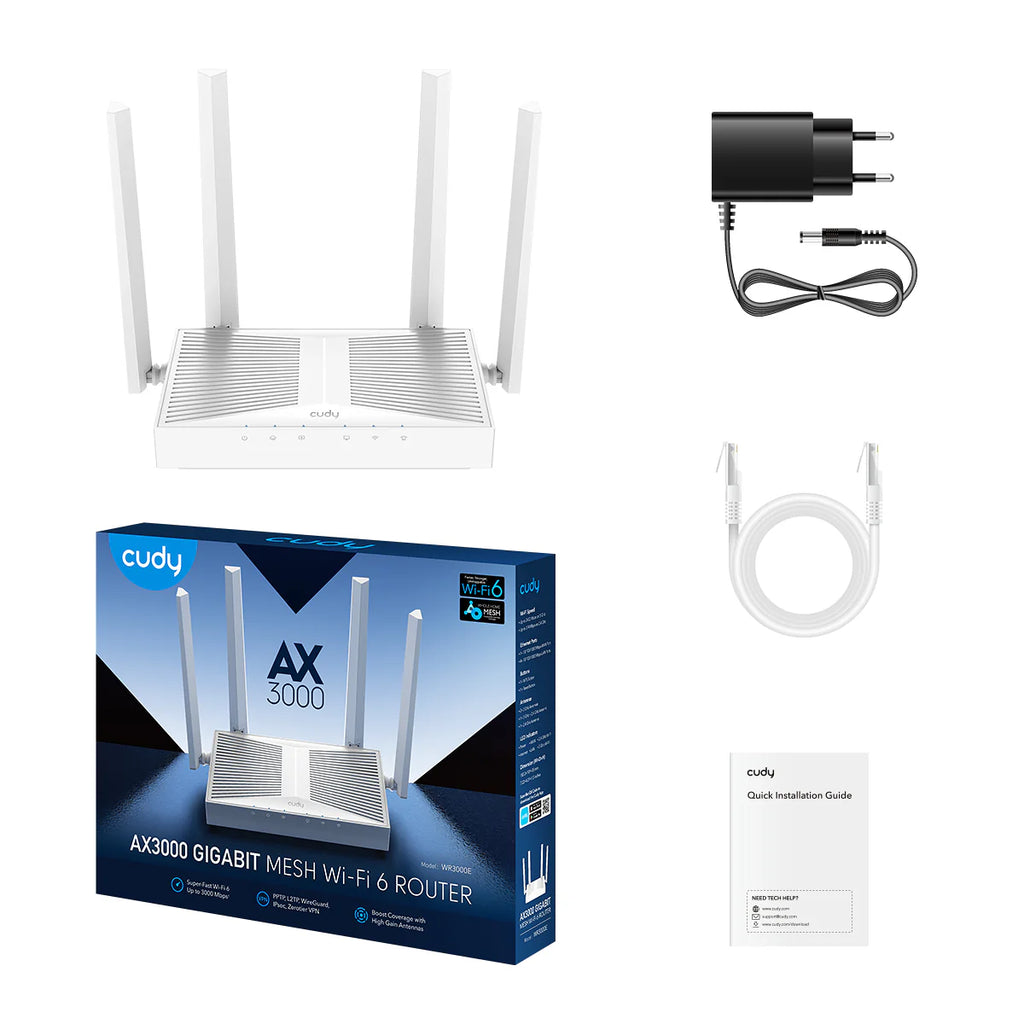 AX3000 Gigabit Mesh Wi-Fi 6 Router WR3000E 1.0