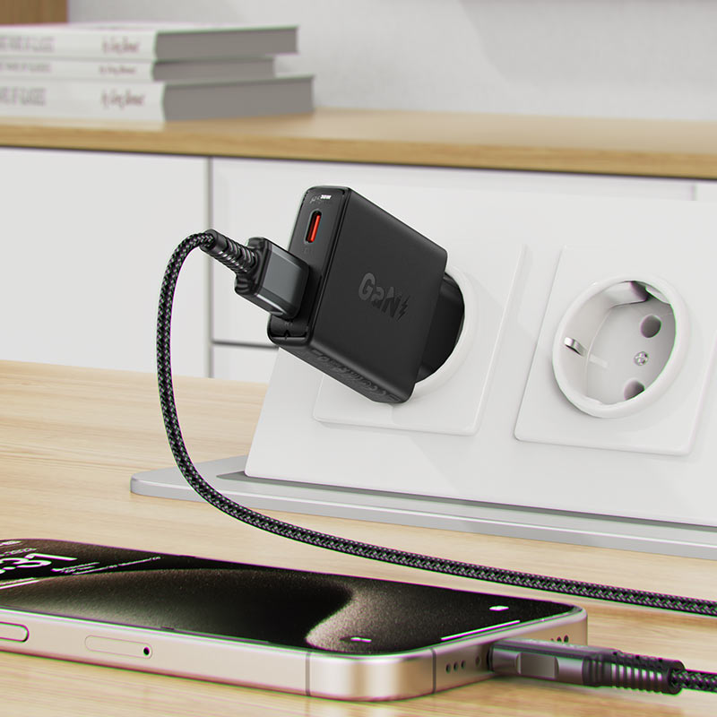 Fast Charge Wall Charger A69 PD30W GaN (1xUSB-C + 1xUSB-A) EU