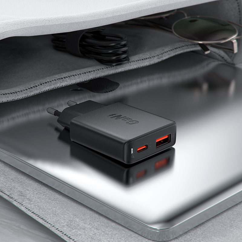 Fast Charge Wall Charger A69 PD30W GaN (1xUSB-C + 1xUSB-A) EU