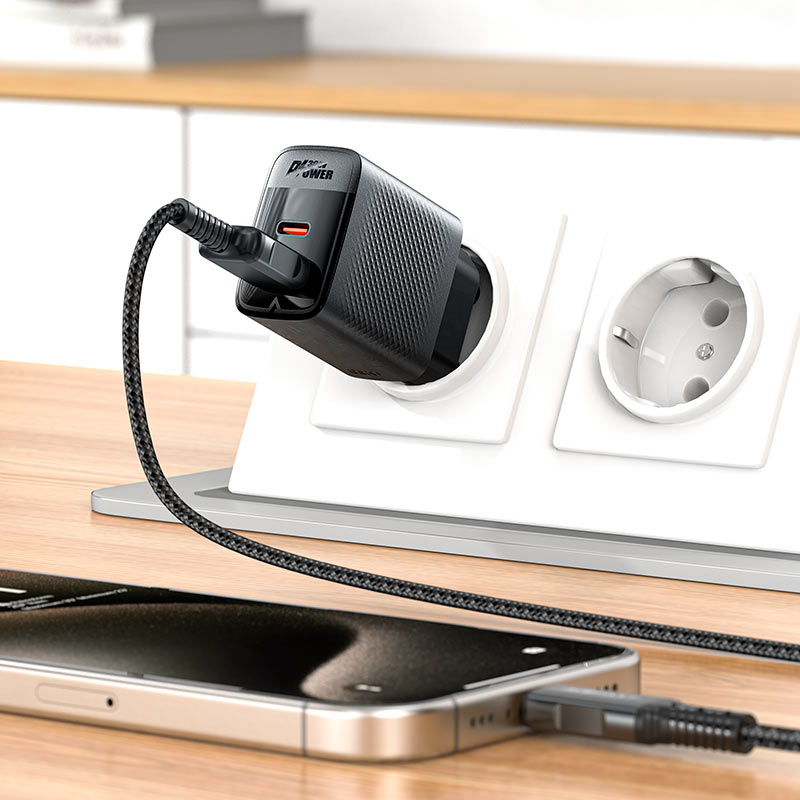 Fast Charge Wall Charger A98 PD30W GaN (1xUSB-C + 1xUSB-A) EU