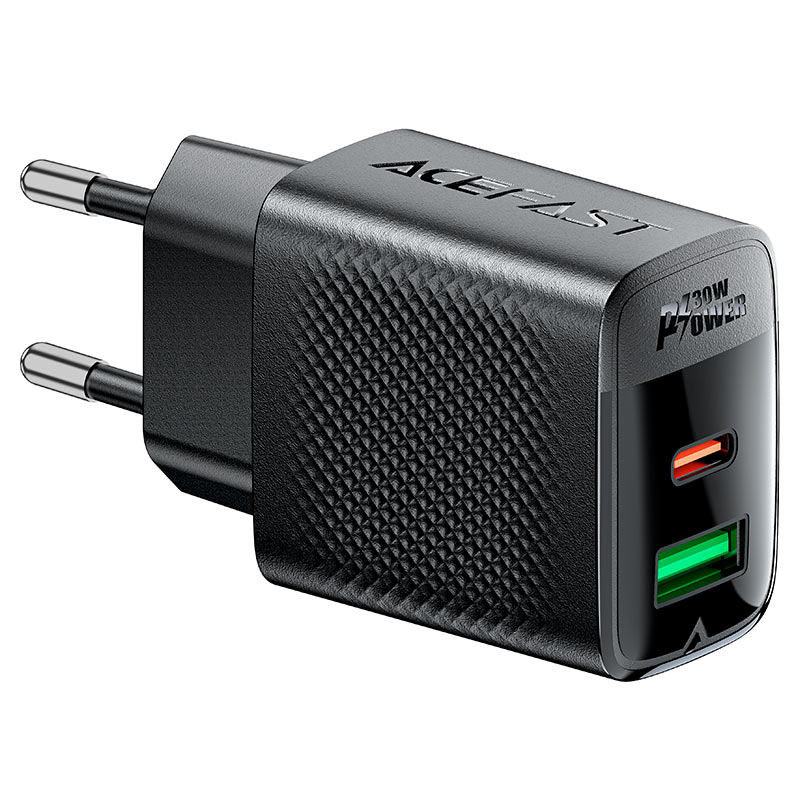 Fast Charge Wall Charger A98 PD30W GaN (1xUSB-C + 1xUSB-A) EU