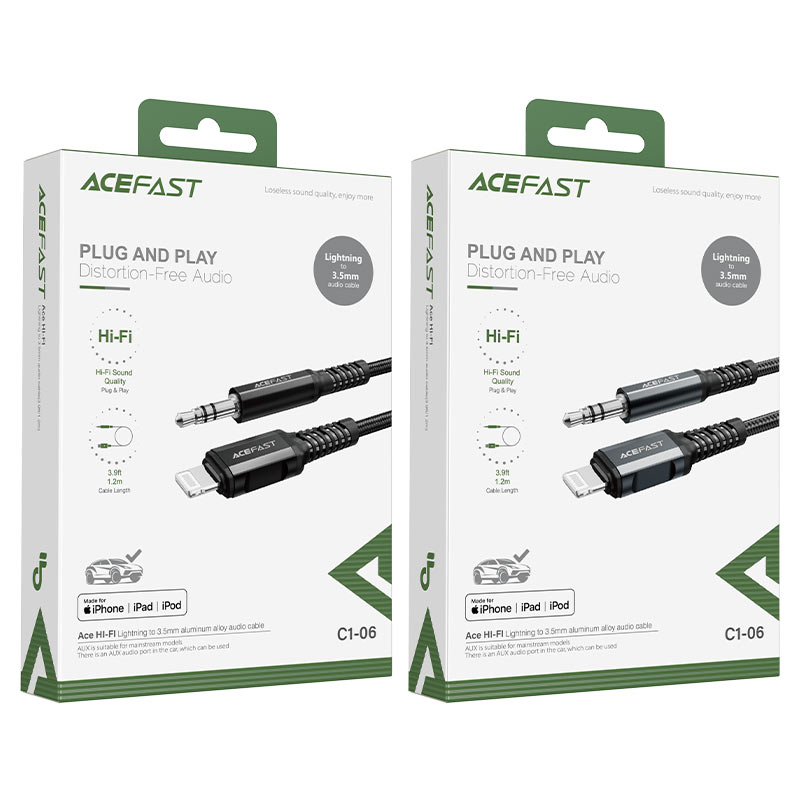 Acefast Audio cable C1-06 for Lightning to 3.5mm male
