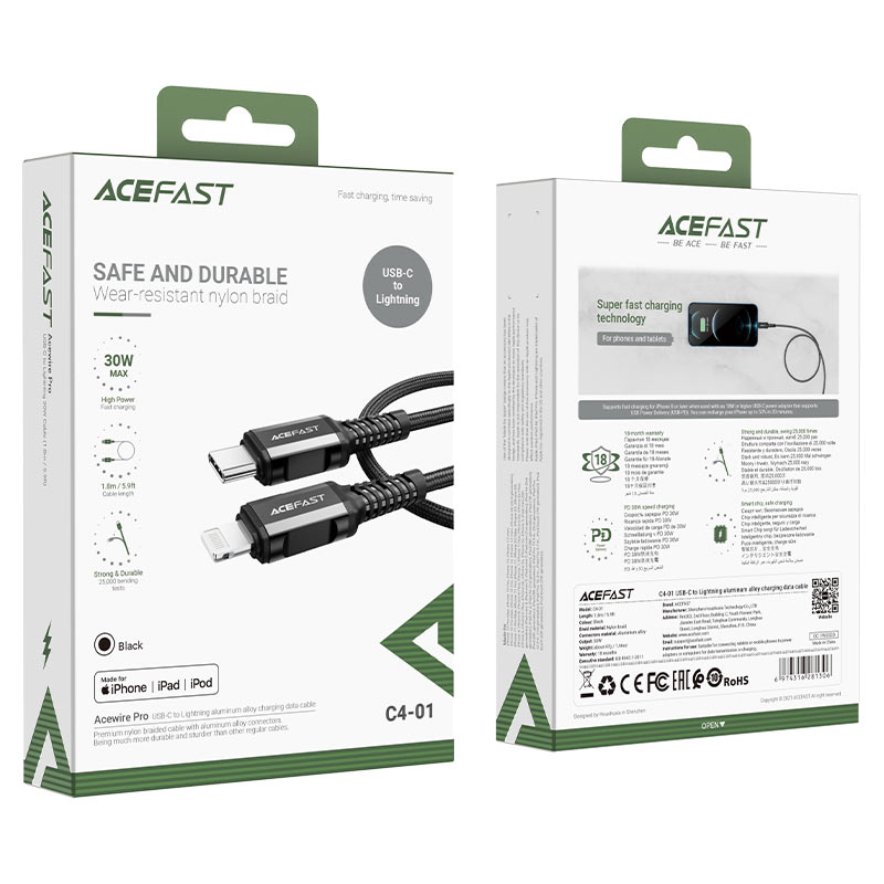 Charging Data Cable C4-01 USB-C to Lightning