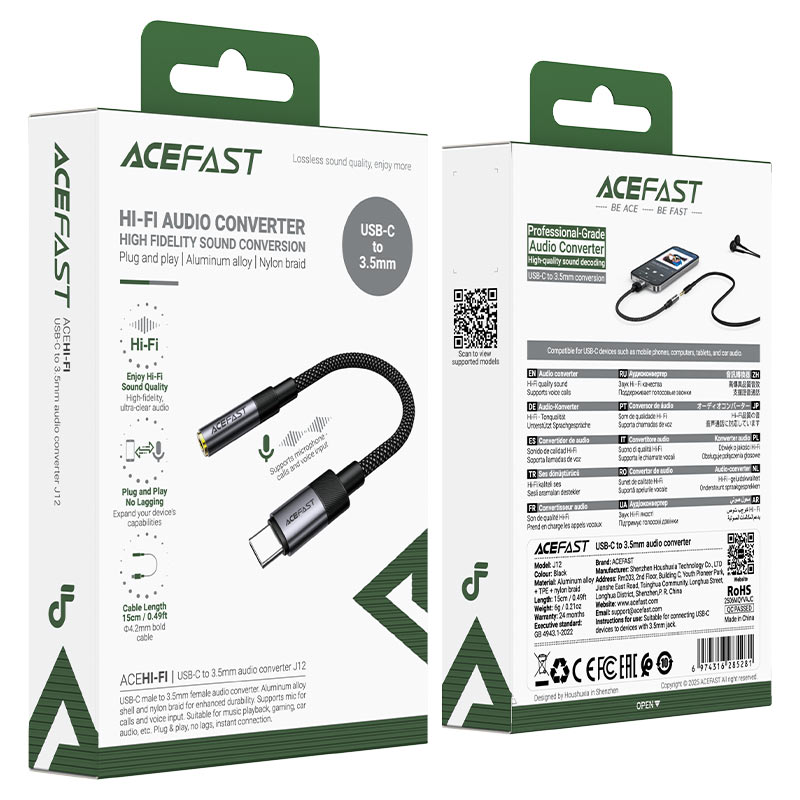 Audio converter J12 USB-C to 3.5mm female
