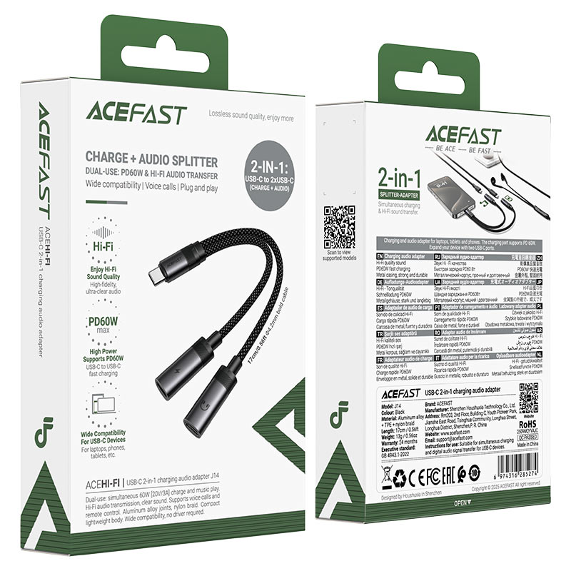 Adapter J14 USB-C to 2xUSB-C