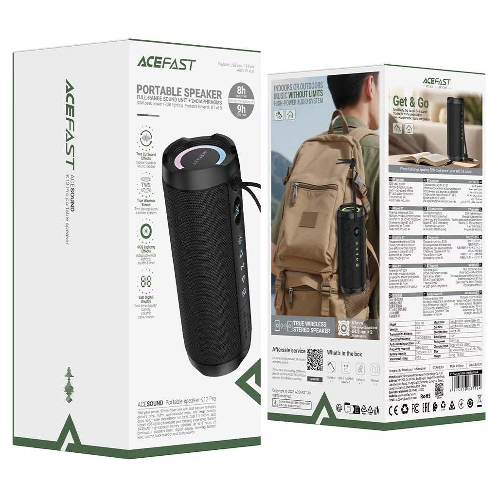 Acefast Portable Wireless Speaker K12 Pro