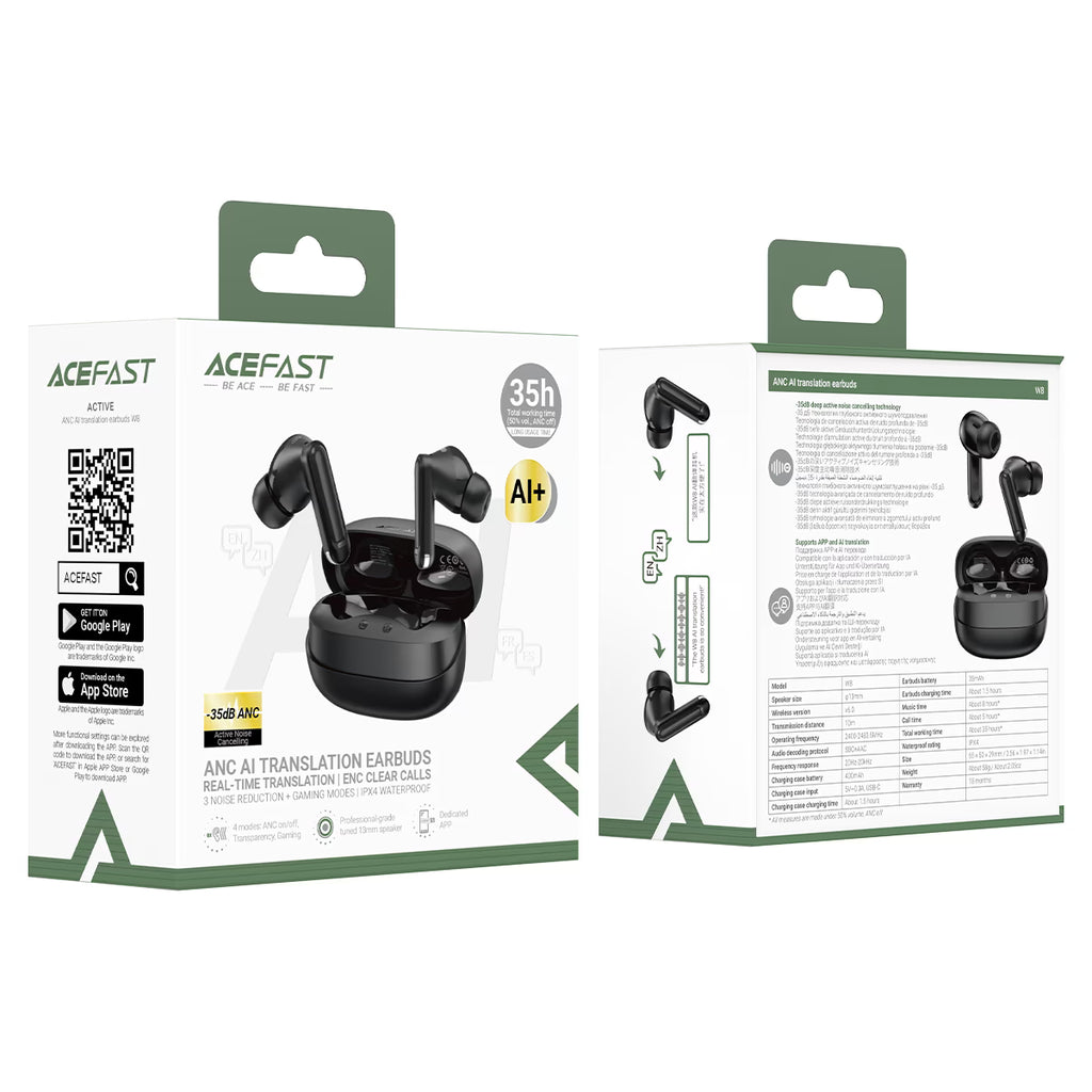 TWS Earbuds W8 ANC AI Translation