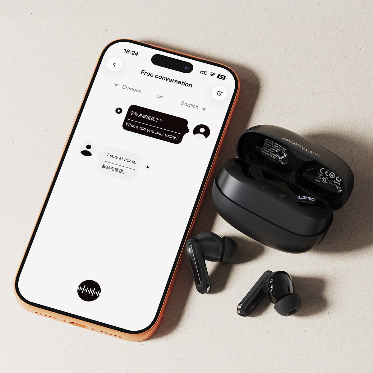 TWS Earbuds W8 ANC AI Translation
