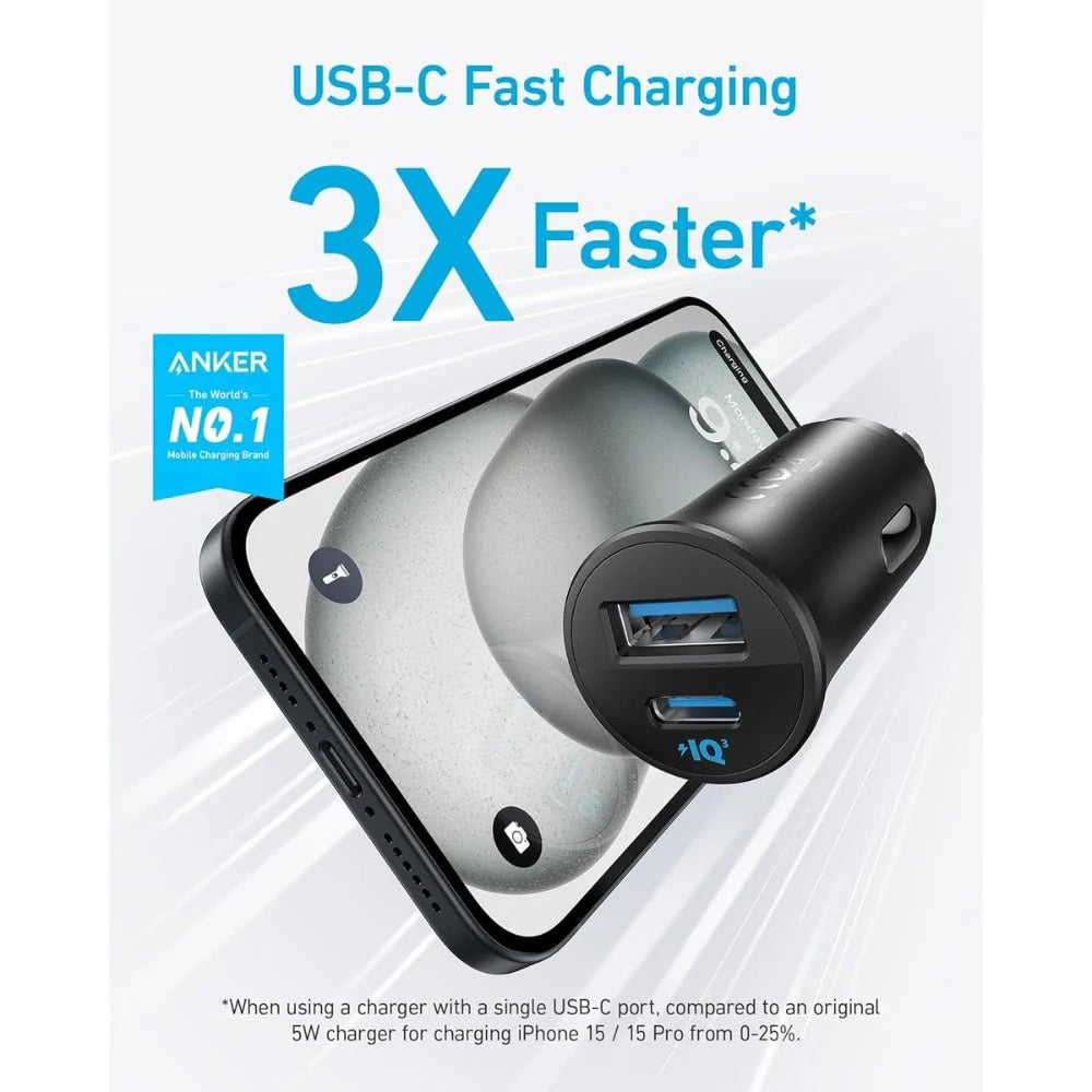 Anker 30W Ultra Compact Dual Port Car Charger