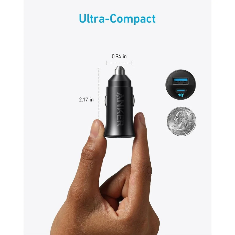 Anker 30W Ultra Compact Dual Port Car Charger