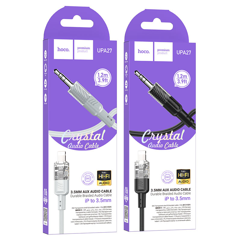 Hoco Cable 3.5mm to iP “UPA27 Spirit” audio conversion