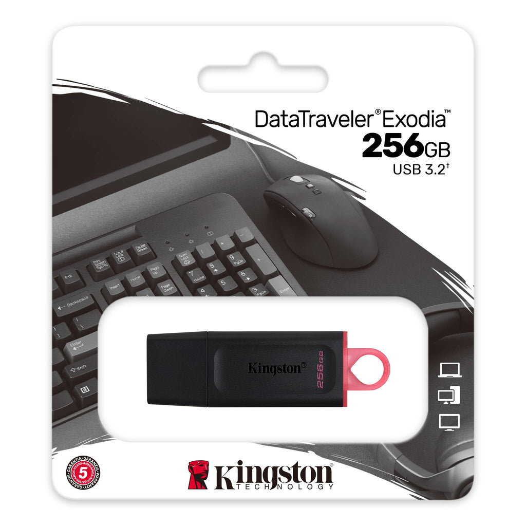 DataTraveler Exodia USB Flash Drive With protective cap and keyring (256 GB)