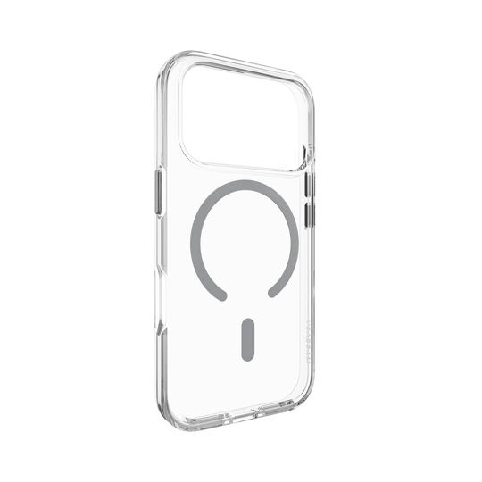 Mageasy Bright M Never Yellowing Protective Clear Case for iPhone 17 Pro - Transparent/Mist Ring